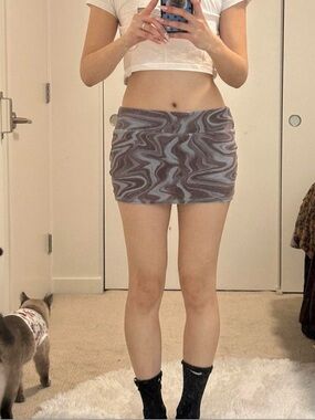 lululemon athletica Marble Swirl Mini Skirt in Brown & Light Blue
